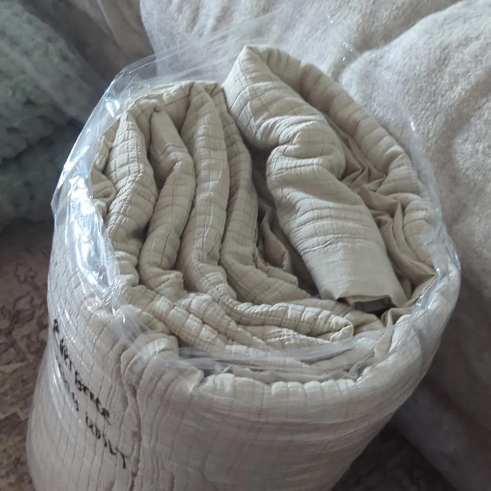 EVERGRACEHOME Stonewashed Cotton Quilt Set King Size, Ultra Soft Oversized Bedsp